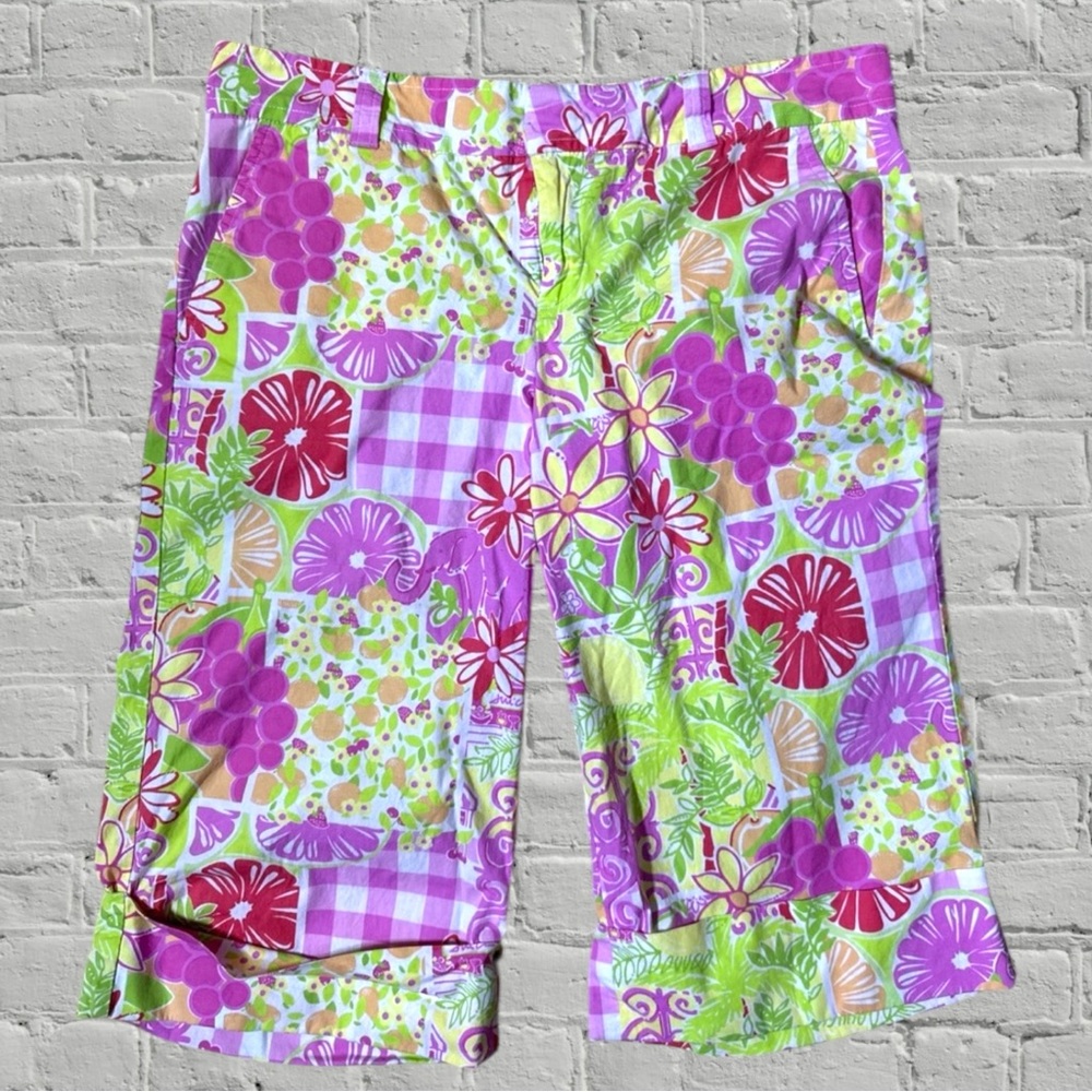 LILLY PULITZER PALM BEACH FIT CAPRI PANTS SIZE 6